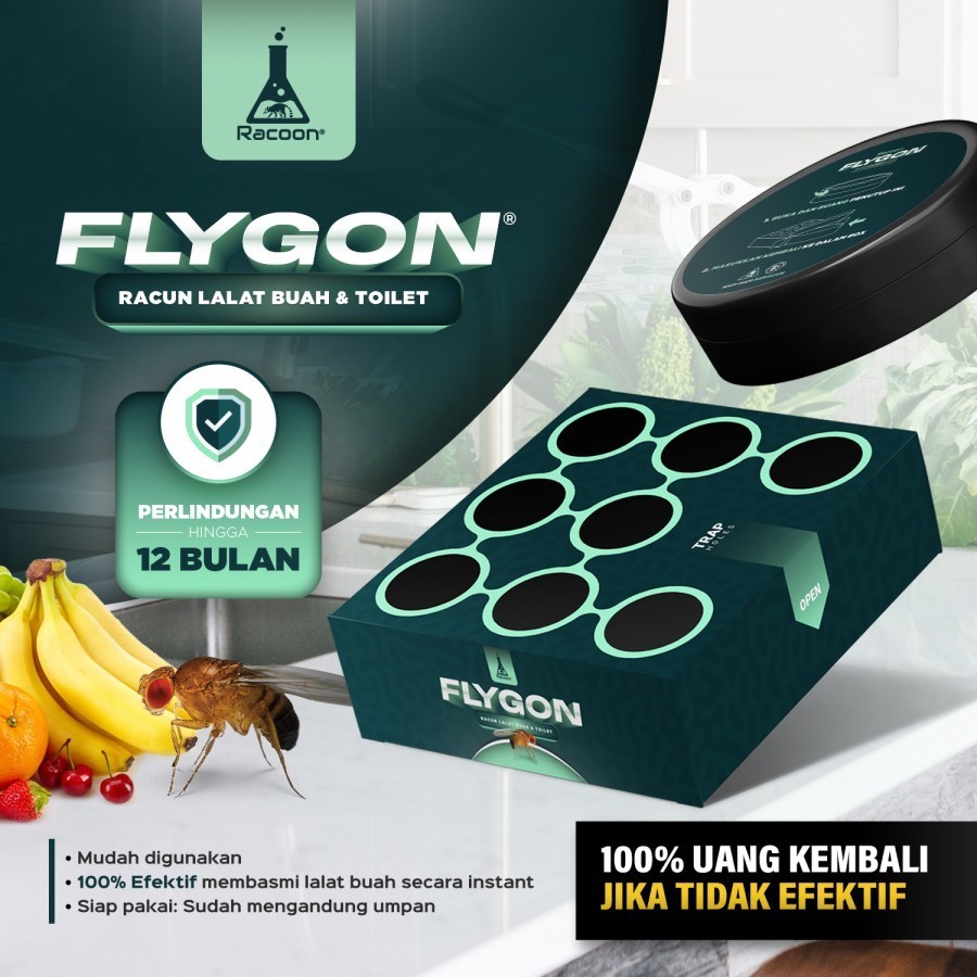 Racoon Flygon - Racun Umpan Lalat Buah & Kamar mandi