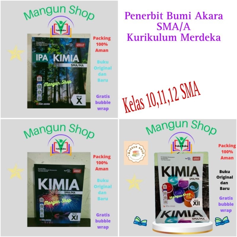 BUKU IPA KIMIA SMA Kelas 10,11,12 Kurikulum Merdeka Bumi Aksara