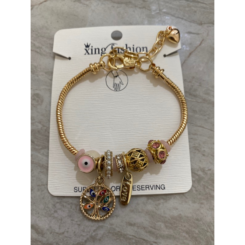 Gelang pandora titanium / pandora gold / gelang BKK