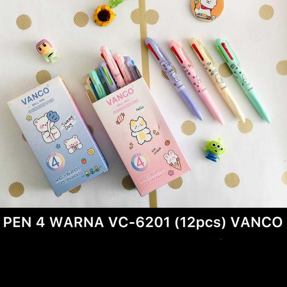 

PEN VANCO 4 WARNA VC-6201 (12 pcs)