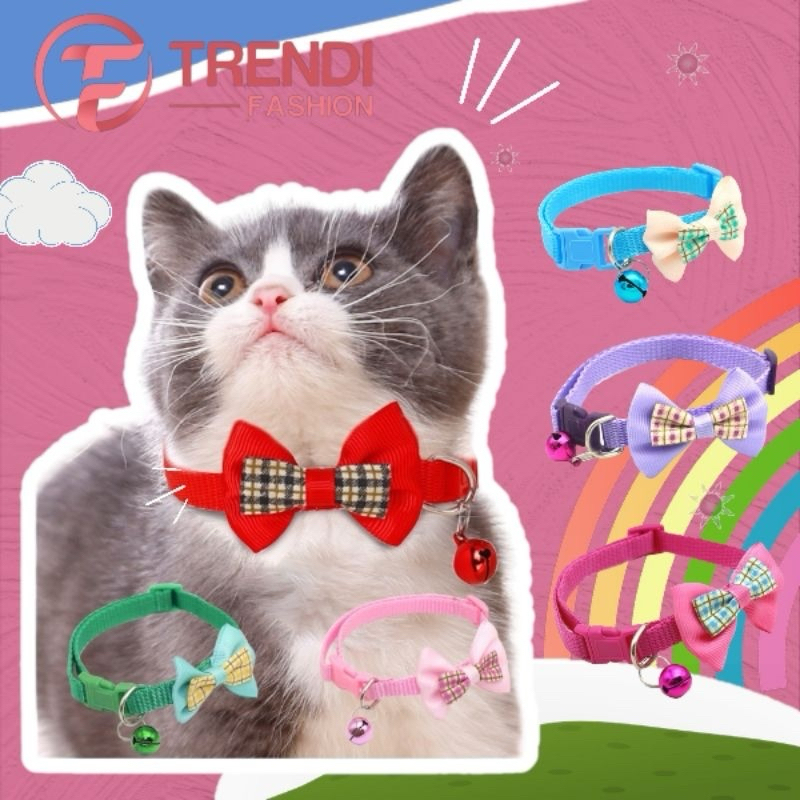 Kalung Kucing Pita Lonceng - Kalung Lonceng Kucing