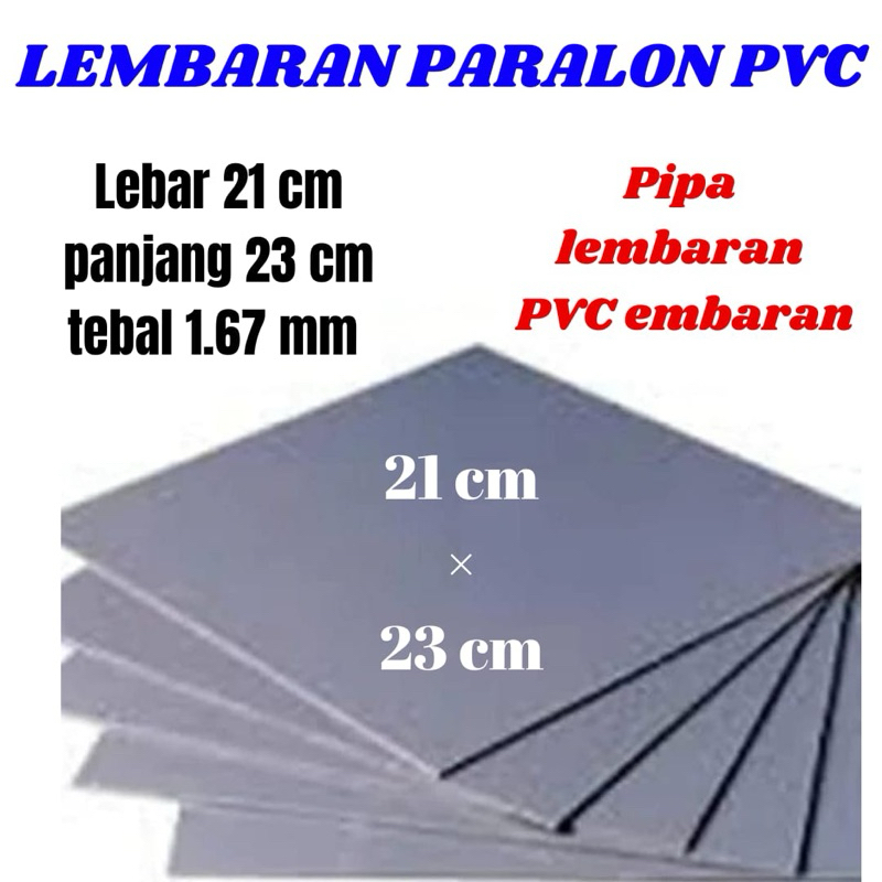 Pipa Lembaran Pvc Lembaran Pipa Paralon Lembaran Ukuran 21 x 23 cm tebal 1.67mm