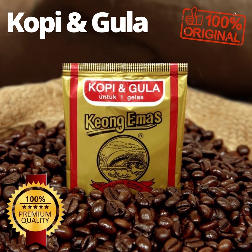 

Kopi Keong Emas Asli Bogor Tubruk Gula - Kopi Bubuk & Gula (1 Pak Isi 30 sachet)