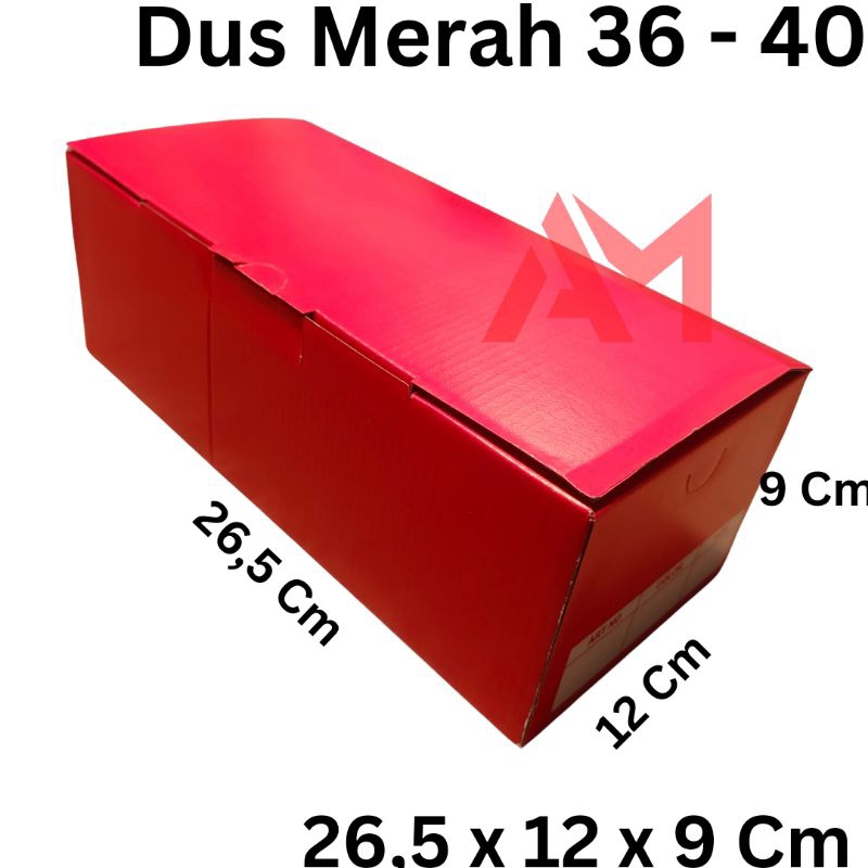 

KARDUS BOX DUS SEPATU 26,5x12x9 CM MERAH 36-40