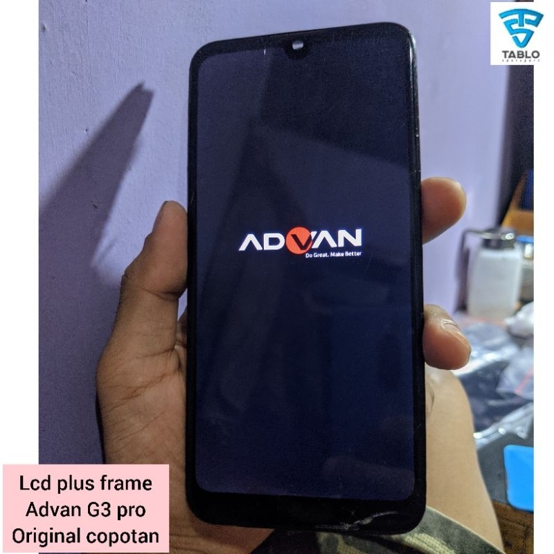 LCD plus frame speaker Advan G3 pro original copotan minus sentuh