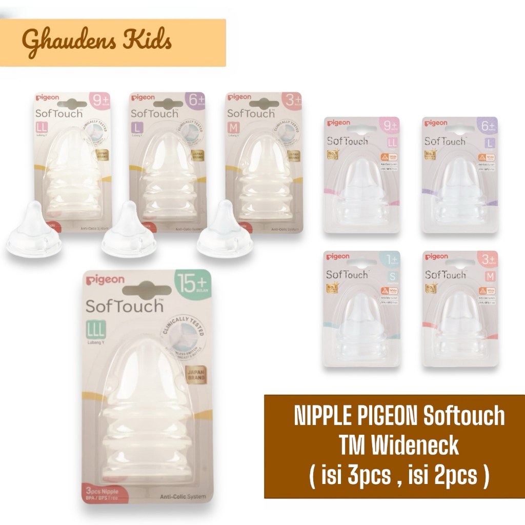 Nipple PIGEON SofTouch TM Nipple size LLL 15M+ Ori Pigeon (3PCS Blister)