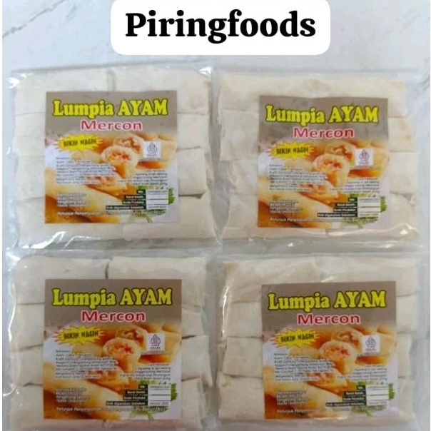 

Lumpia Ayam Mercon frozen uenakk isi 8pcs