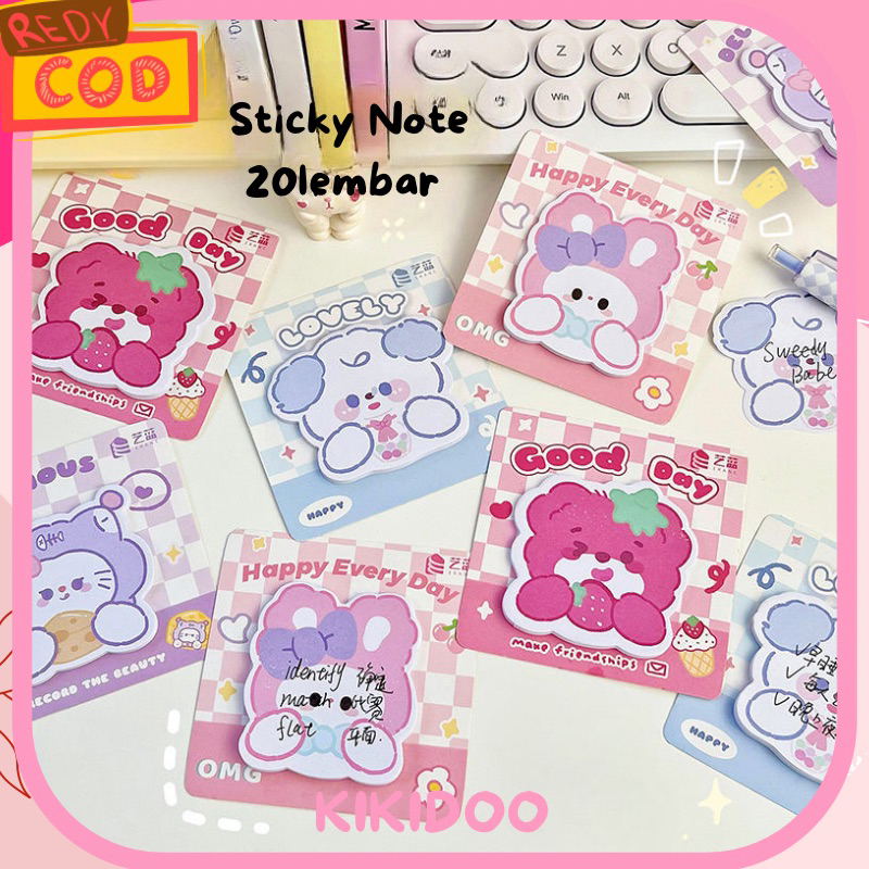 

Kikidoo Sticky Notes Lucu Unik Isi 20lembar Retro Animal Vintage RT215