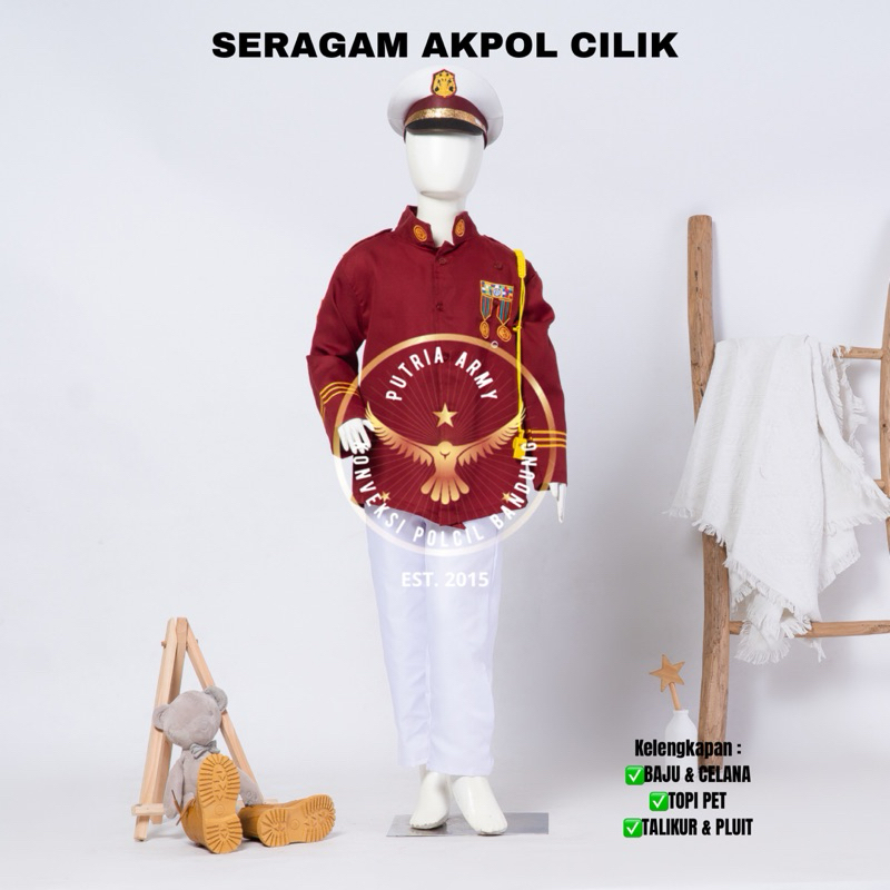 Baju Akademik Militer Anak/ Taruna Akpol / Kostum taruna Akpol anak