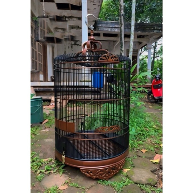 SANGKAR MURAI KAYU JATI NO 1 2 3 4 FULSET KANDANG BURUNG MURAI BATU MURAH 1 SET ANIS KACER SANGKAR K