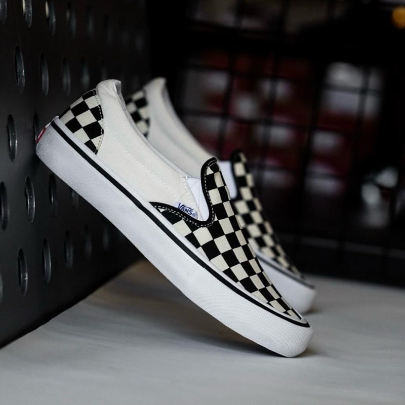 Vans Slip On Checkerboard Black White