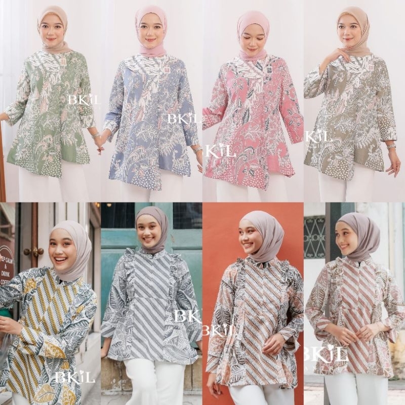 ATASAN BATIK WANITA MODERN BATIK DOLBY  TENUN SUTRA TULIS HALUS KATUN ATBM