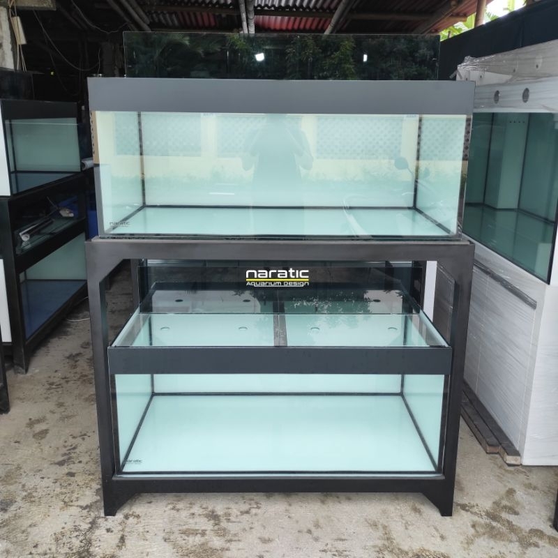Aquarium 120x60x50 10mm top filter kaca