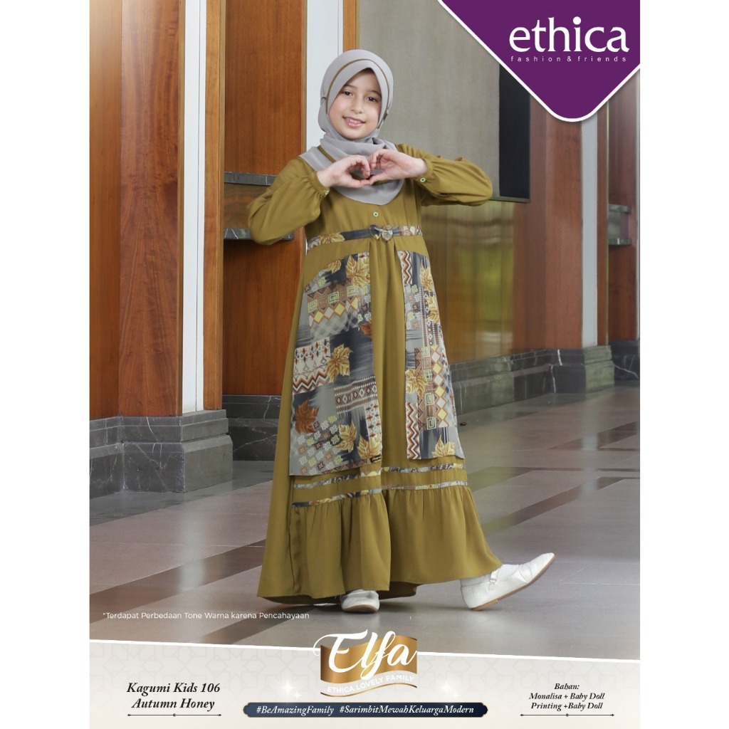 Gamis Anak Terbaru by Ethica || Kagumi Kids 106 Autumn Honey || SIAP KIRIM
