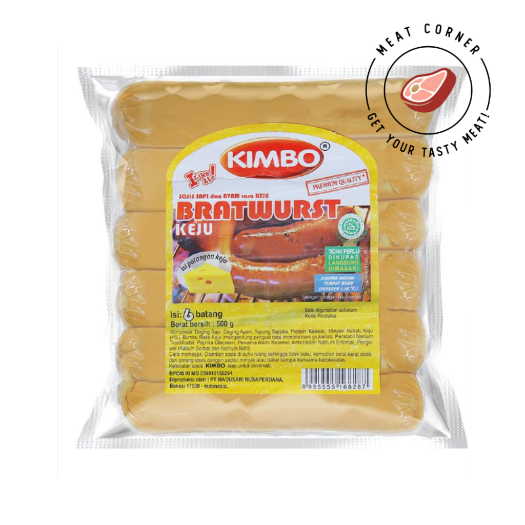 

KIMBO CHEESE SAUSAGE 500 GR MEAT CORNER KOTA BAMBU