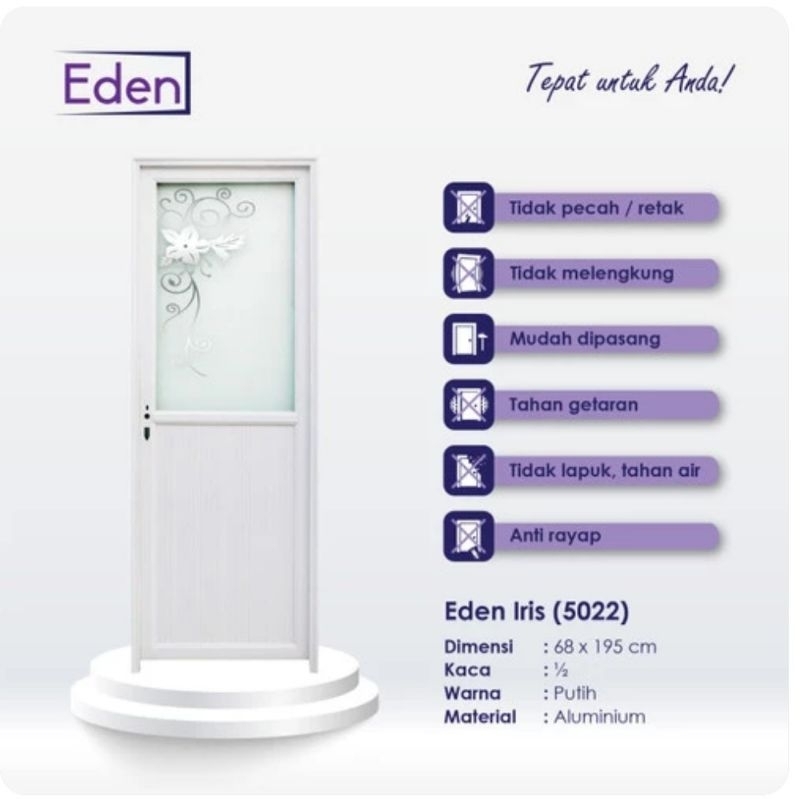Pintu Kamar Mandi Eden Iris 5022