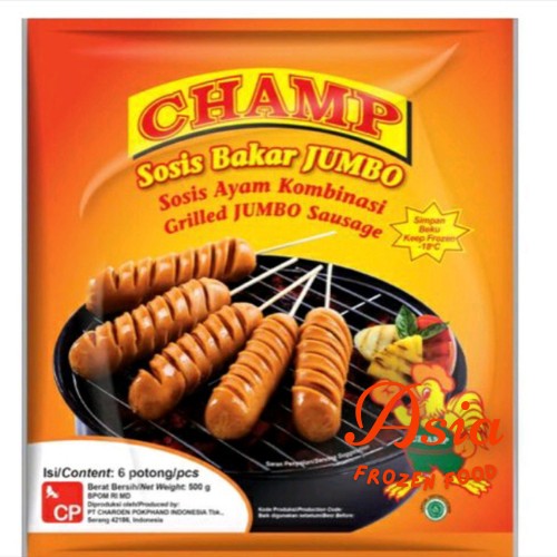 

CHAMP SOSIS BAKAR JUMBO 500 GR • SOSIS AYAM JUMBO