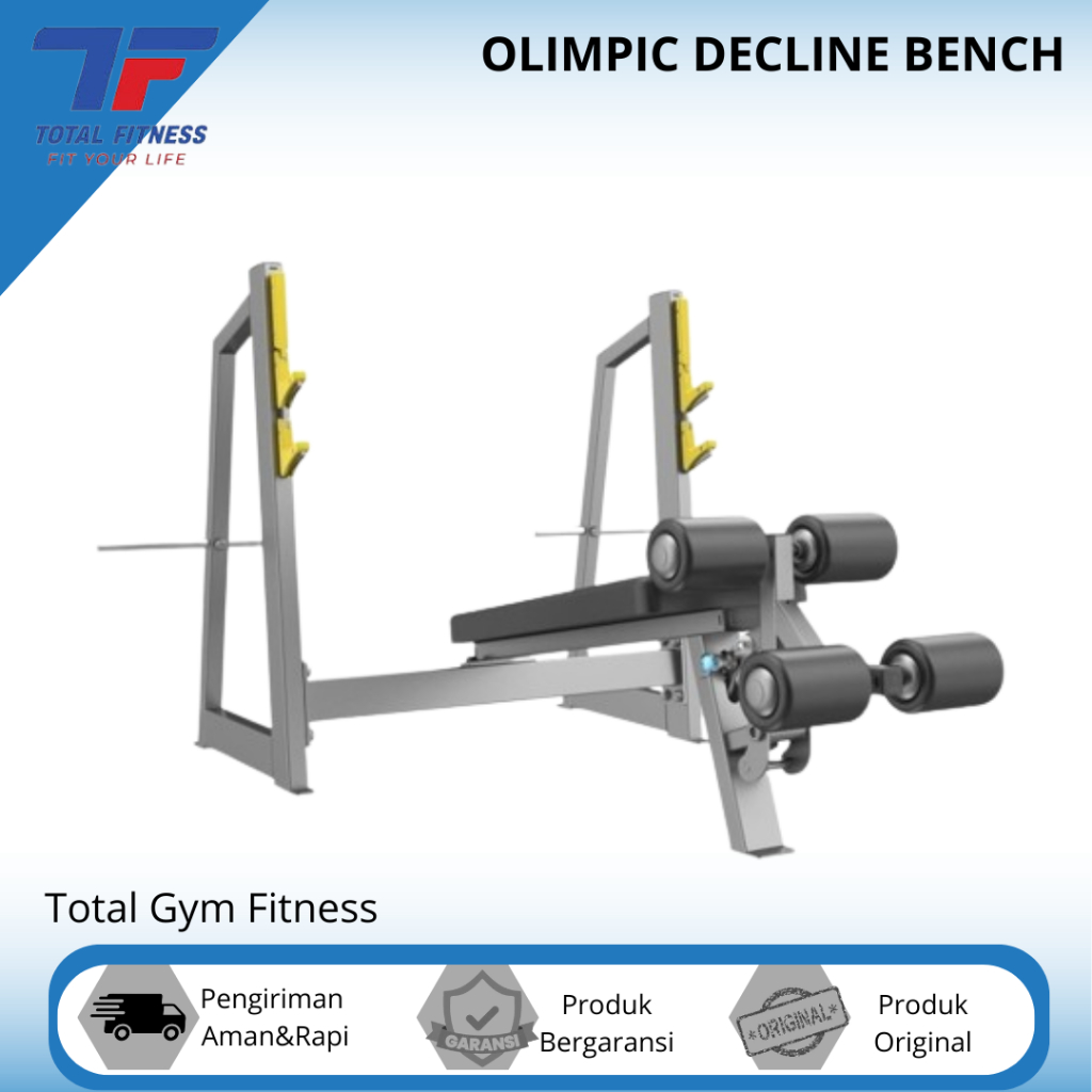 Alat fitness Olimpic Decline Bench angkat beban