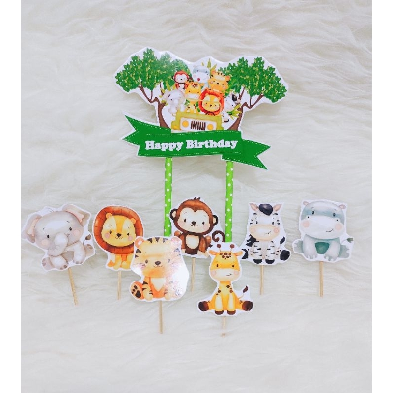 Topper Binatang Topper Animal Topper happy birthday hiasan kue tart topper ulang tahun