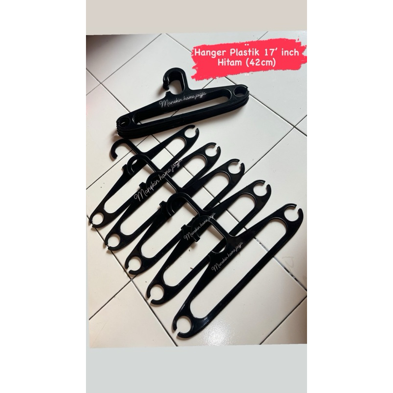 Hanger laundry/Hanger Plastik murah lentur Hitam