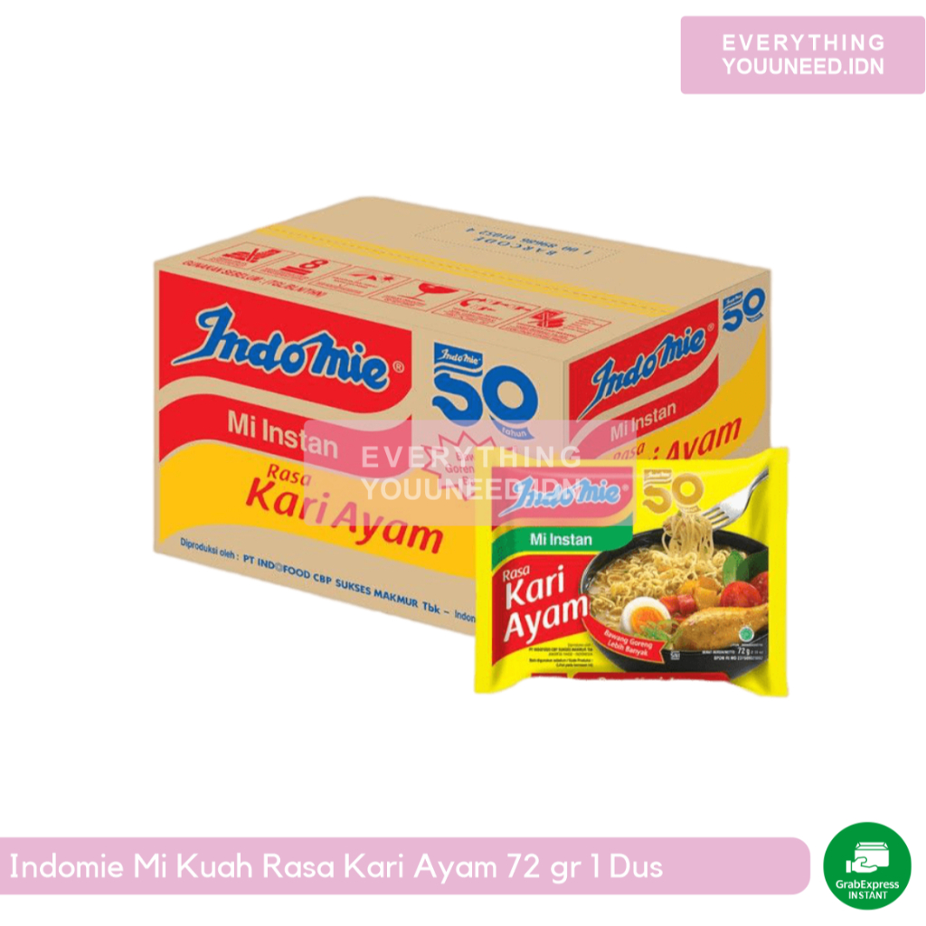 

Indomie Kuah Rasa Kari Ayam 1 Dus/Karton