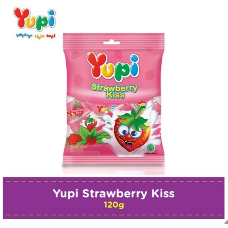 

Yupi Gummy Candy strawberry Kiss 120g