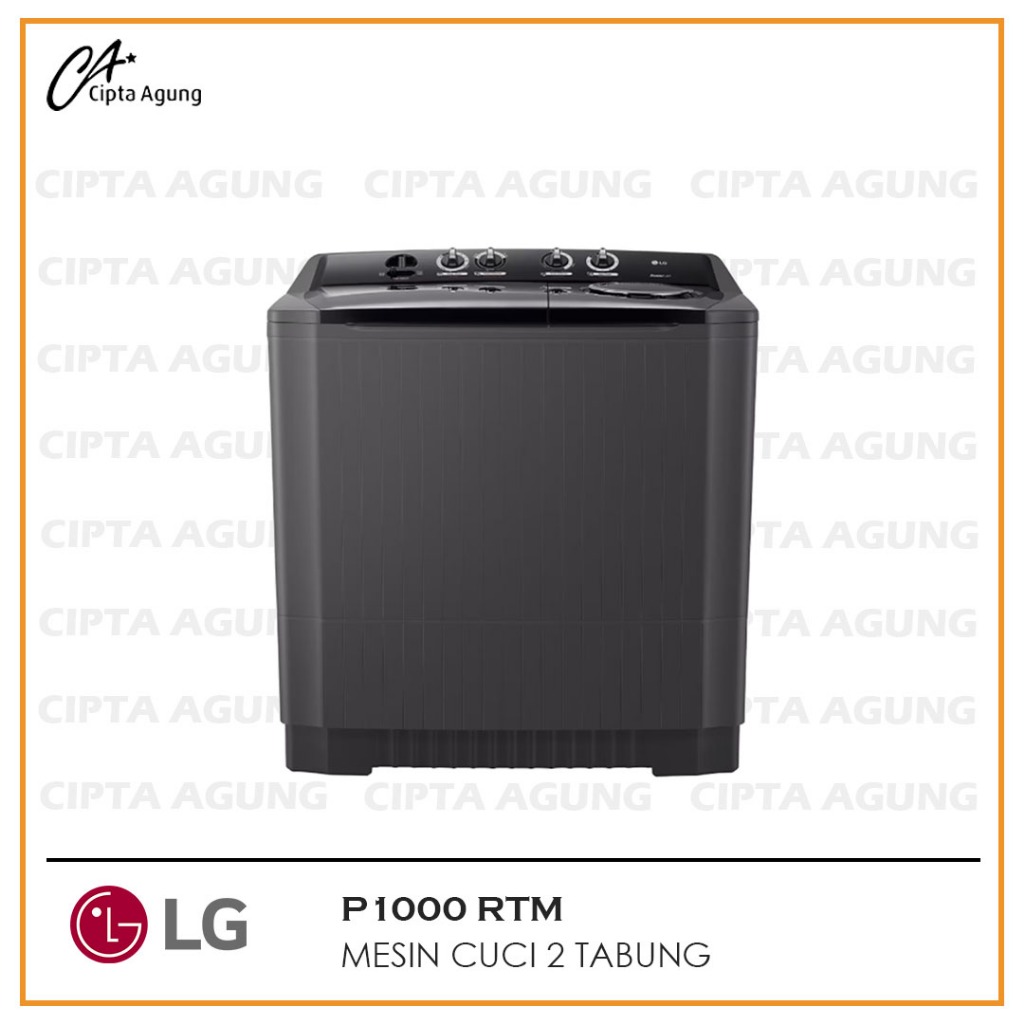 LG MESIN CUCI 2 TABUNG 10 KG P1000RTM / P1000 RTM
