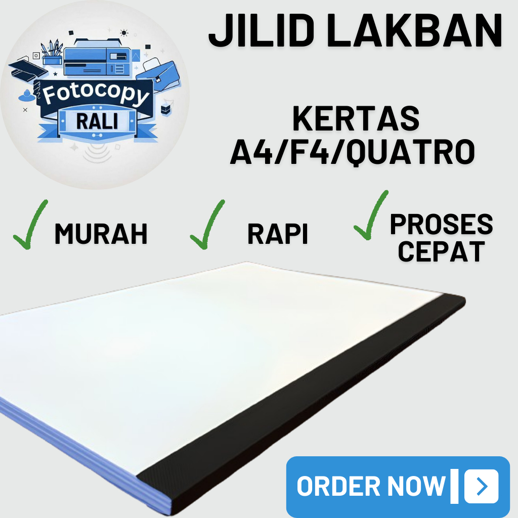 JILID LAKBAN KERTAS PRINT A4/F4/QUARTO
