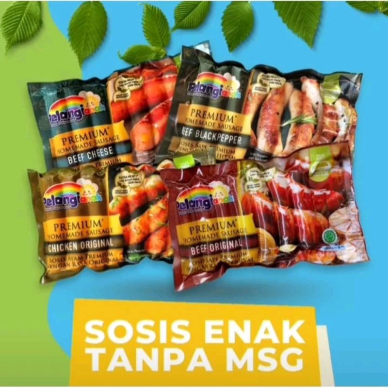 

Frozen food Pelangi Sosis Beef Original Premium Halal No MSG