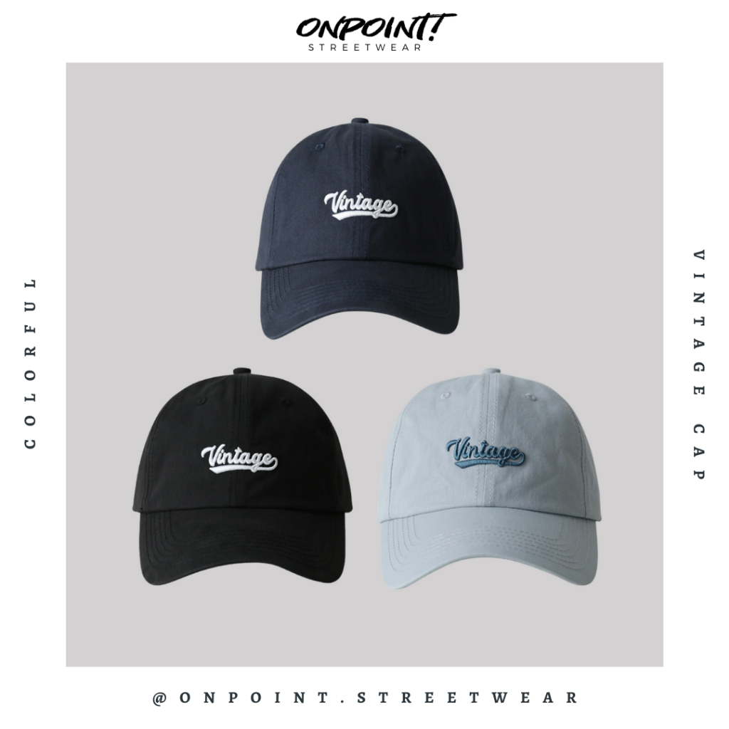 Vintage Cap - Topi pria distro topi pria bisbol topi pria dewasa topi baseball pria topi baseball or