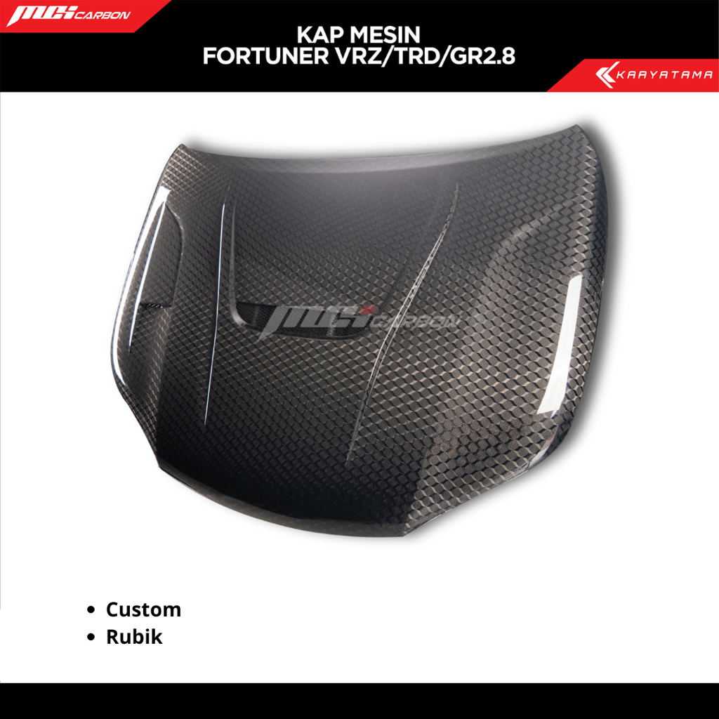 Kap Mesin Carbon Fortuner VRZ | MCI Carbon by Karyatama