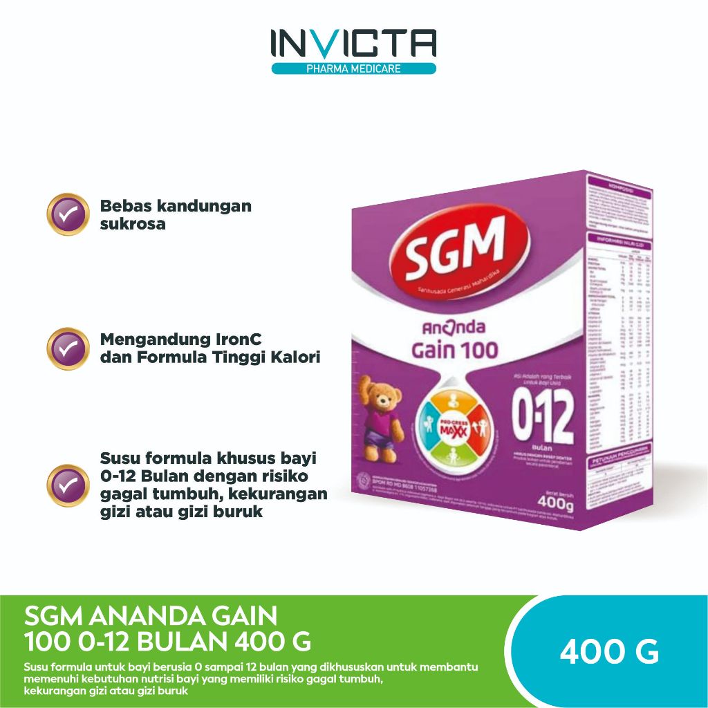 SGM Ananda Gain 100 0-12 Bulan - 400 gr