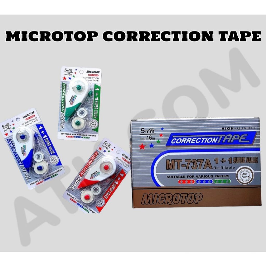 

Microtop Correction Tape MT-737A / Tipex Kertas murah / Cocok untuk keperluan sekolah dan kantor