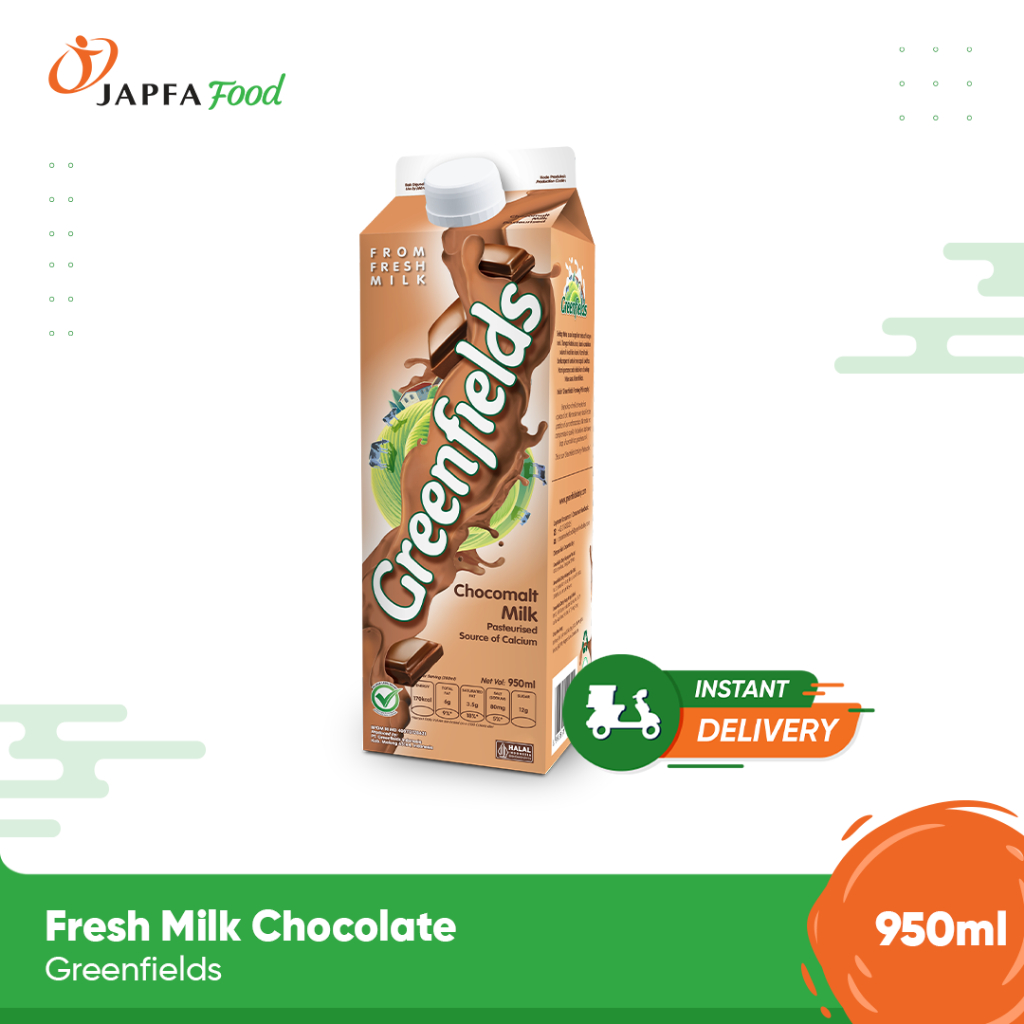 

Greenfields Fresh Milk Chocomalt / Susu Segar Cokelat 950 ml - 100% Fresh Milk dari Greenfields Farm