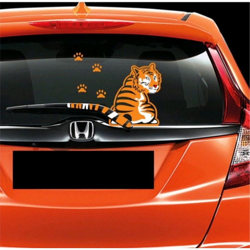 stiker mobil cutting sticker wiper belakang cutting macan keren