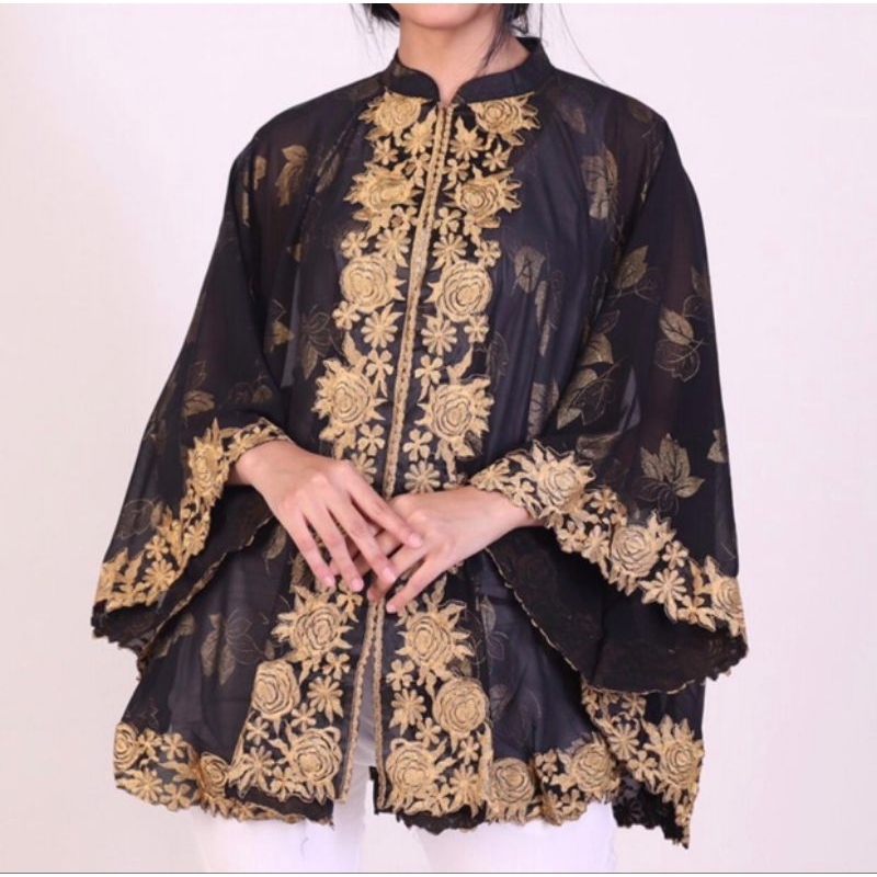 Atasan Kebaya Pesta Wanita Gold ( Jumbo Big Size )