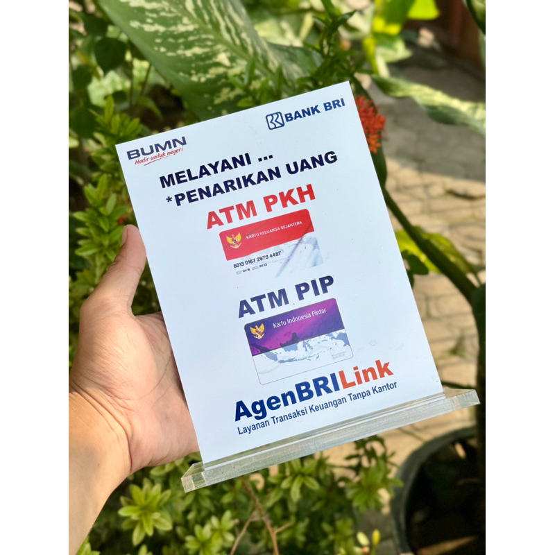 

BAHAN TEBAL AKRILIK UK 15x20CM AGEN BRI PELAYANAN ATM PKH KIP