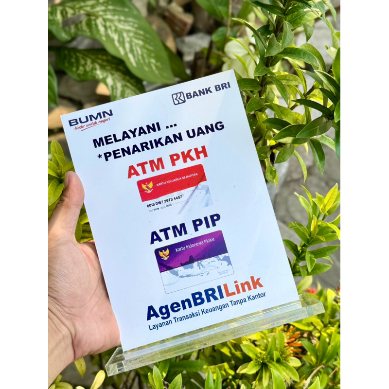 

BAHAN TEBAL INFO PELAYANAN PKH KIP AGEN BRI BRILINK UK 15x20CM