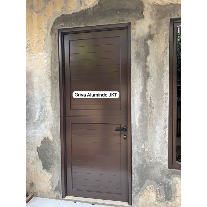 Pintu Alumunium dua daun Atas Bawah