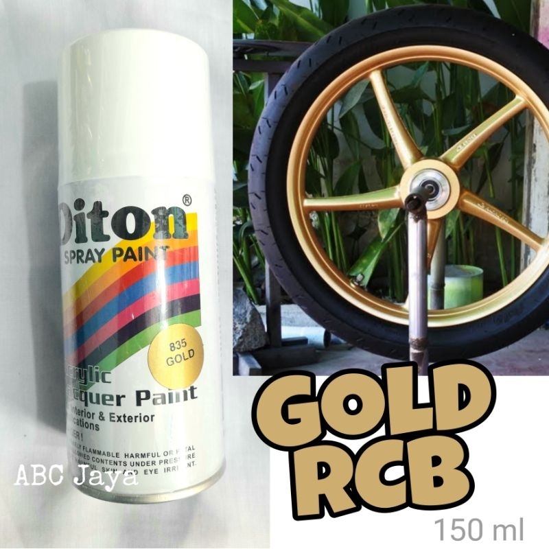 Cat Pilok Diton Spray Paint 835 Gold 150ml Kuning Emas Gold RCB 150cc