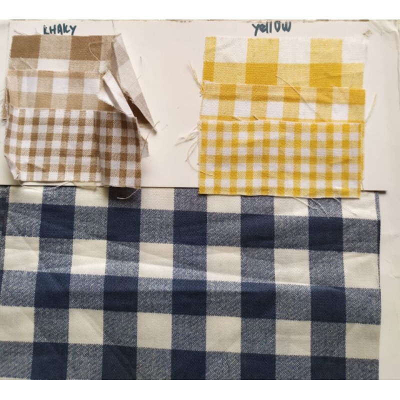 KAIN METERAN KATUN JEPANG MOTIF KOTAK BASIC TOKAI SENKO