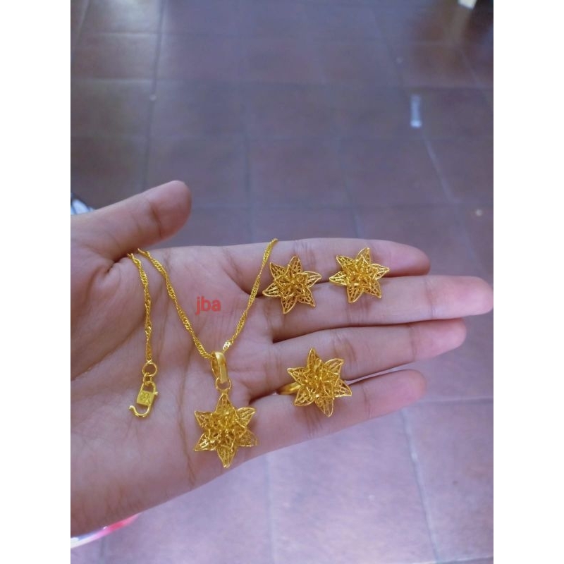 set perhiasan bali kalung pelintir xuping