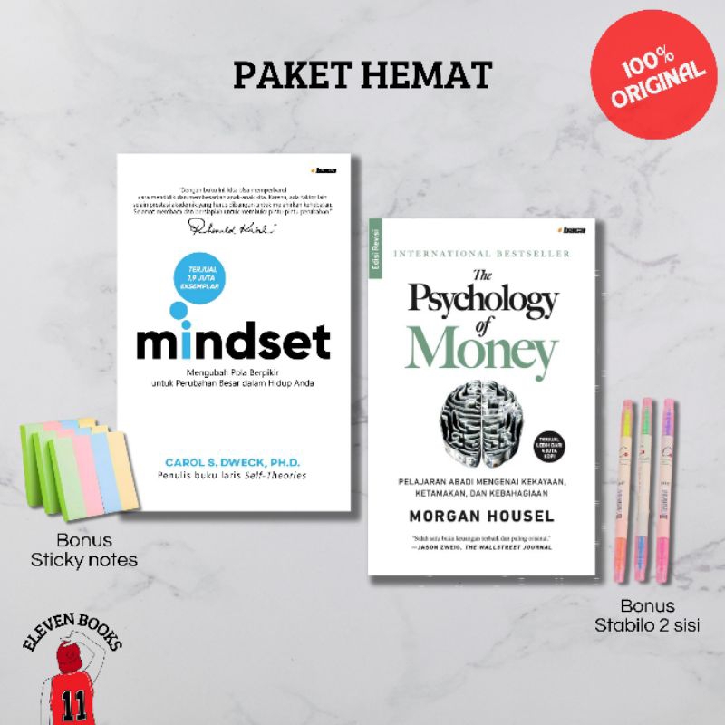 Eleven Books Paket Hemat Buku Terjemahan Mindset & The Psychology of Money