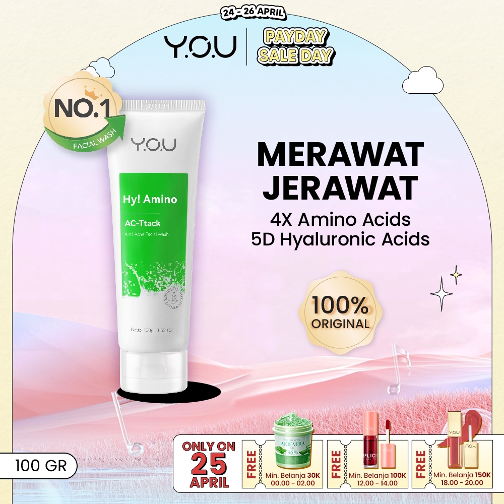 Foto YOU Hy! Amino AC-Ttack Anti-Acne Facial Wash | Jerawat | Kulit Berminyak