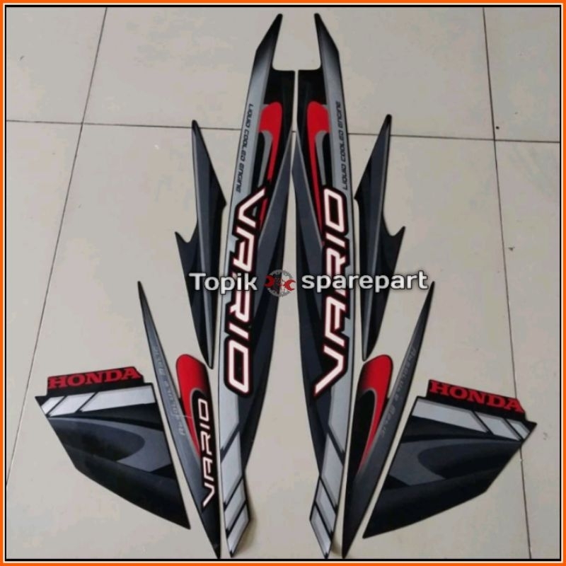 Motor: Stiker striping honda Vario 110 Karbu 2008 - 2009