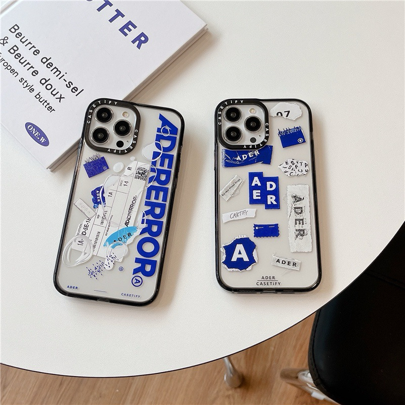 Case Casetify ader adererror iphone 11 12 14 13 15 15 pro max 15 plus 14 plus stiker blue