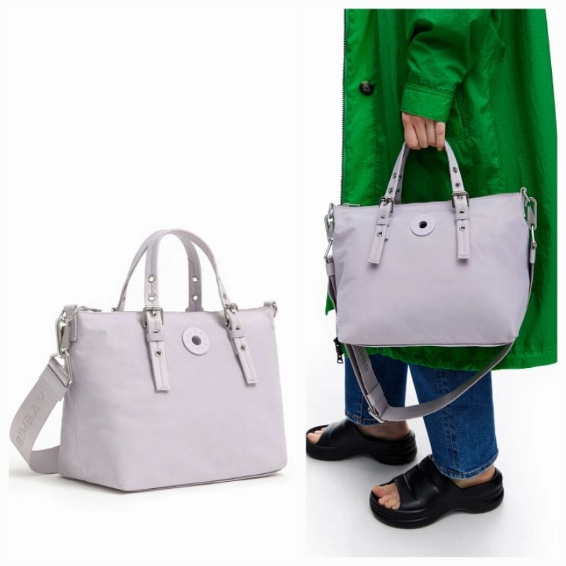 bimba nylon shopper bag lilac