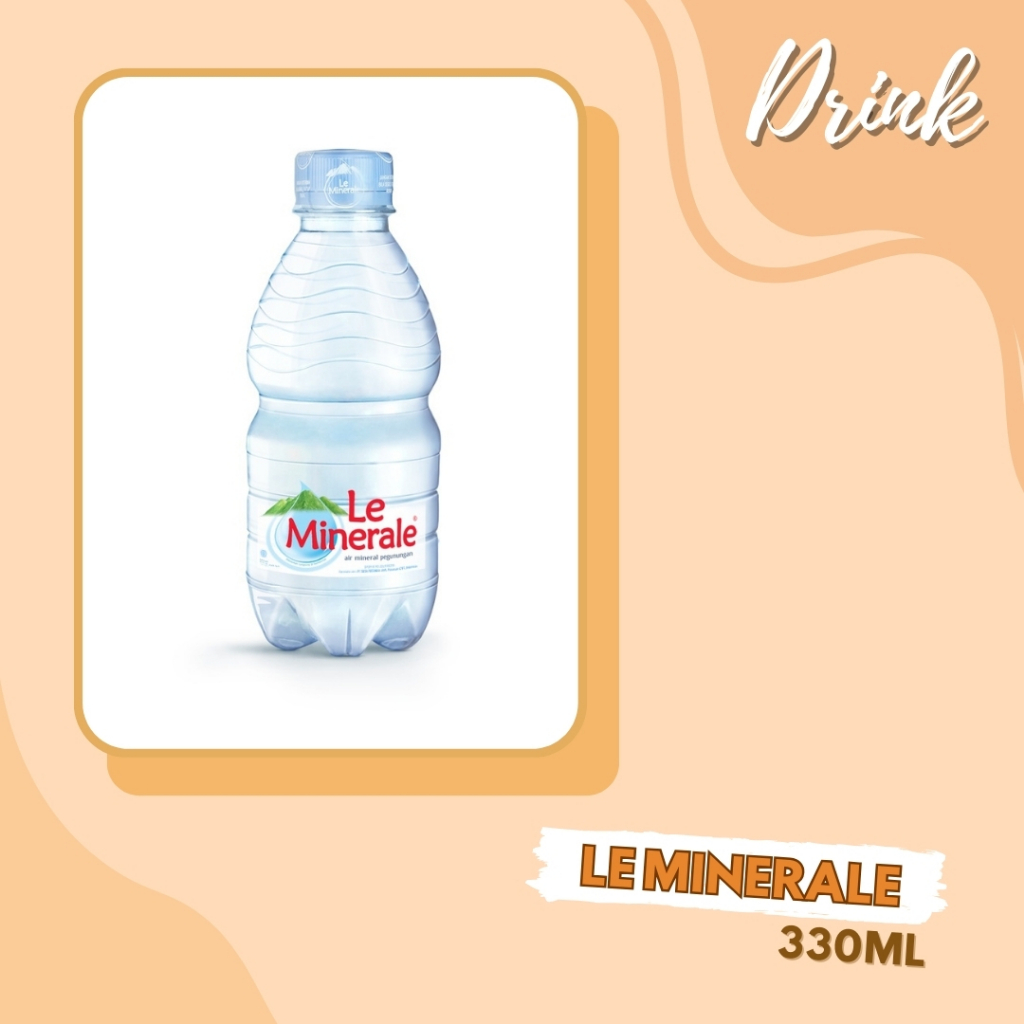 

DRINK | MINUMAN BOTOL | LE MINERAL | AIR MINUM DALAM KEMASAN AIR MINERAL | BOTOL PLASTIK PET | LE MINERALE 330ML