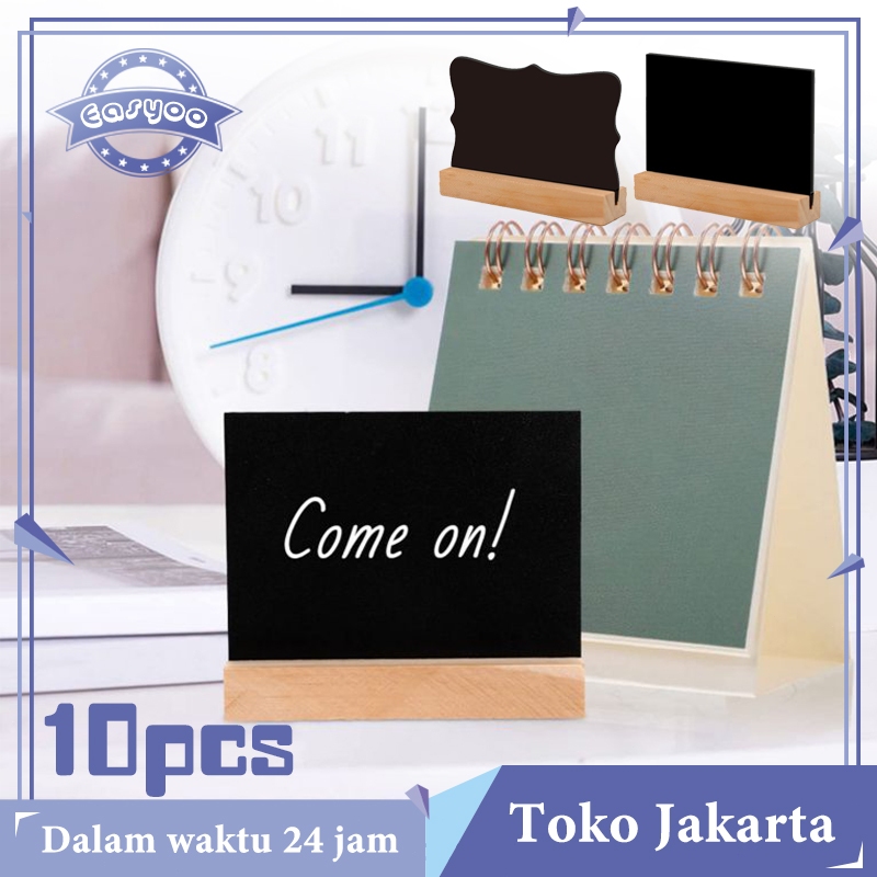 

Isi 10 Papan Tulis Kapur Kecil Papan Kapur Mini Mini Chalkboard Stand