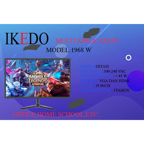MONITOR KOMPUTER IKEDO IK LM-1969-X3